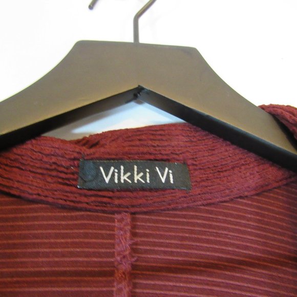 Vikki Vi Burgundy Red Long Duster Cardigan Sweater Jacket Plus Size 3X - Picture 6 of 10